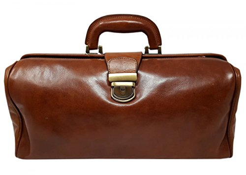 Leder Doktortasche Farbe Braun - Italienische Lederwaren - Aktentasche
