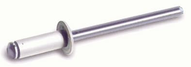 Damesa 89101220 - Pack de 500 remaches tubulares (4.8 x 8 mm) color blanco