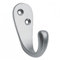 Carlisle Brass Quality Victorian Single Robe Hook 46mm + Screws (Satin Chrome)