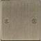 Knightsbridge CS85AB Square Edge Abdeckplatte mit quadratischem Rand, 1 g, Messing antik-Optik