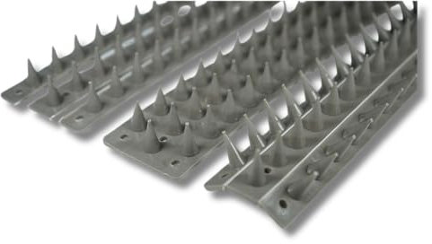Prikkastrip Eco FENCE WALL SPIKES - 5m Garden Security Anti-Climb Deterrent for Cats, Foxes, Birds & Intruders, Plastic Fence Toppers, Weatherproof & UV Resistant, Grey
