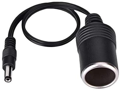 Bewinner Car Cigarette Lighter Extension Cable Plug, 12V-24V DC 5.5mm x 2.1mm Car Cigarette Lighter Cable, DC Female Plug to Car Cigarette Lighter Socket Female Converter Adapter Cord, 30cm / 11.8in