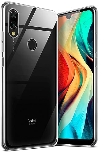 moex Aero Funda Compatible con el Xiaomi Redmi 7. Funda Protectora para teléfono móvil Completamente Transparente, Hecha de Silicona Ultrafina, Cristal-Claro