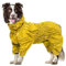 Geyecete -Regenmantel für hunde mit vier Beinen,Hunde Regenjacken Hosenanzug mit Geschirr loch, reflektierender vollwickel elastisch wasserdicht mantel fur Groß mittel und klein hunde -Gelb-M