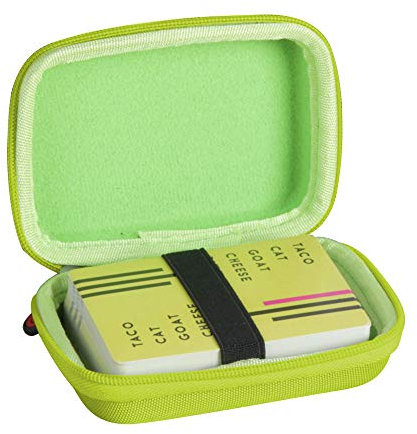 Hermitshell - Funda rígida para pizza de queso de cabra, diseño de taco, gato, sin incluir tarjetas