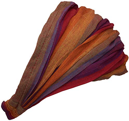 Gheri Elastisches Hippie-Bandana-Stirnband aus Baumwolle, einfarbig, Regenbogen