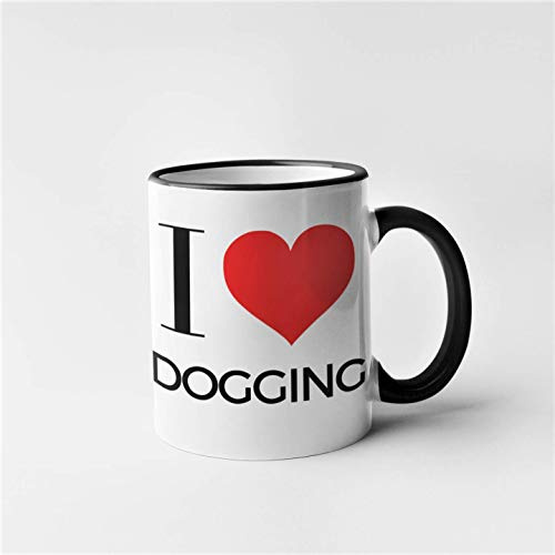 I Love Dogging Mug - Novelty Rude Funny Birthday Christmas Gift (Black)
