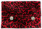 Tabaktasche Zigarettenetuis Tabak Rollen, Yolo Boden, Maße: 18 x 13cm, Leoparden - Muster: rot/schwarz