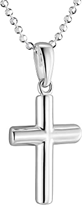 Collier Enfant En Argent Avec Pendentif Croix Réglable De Fabrication Européenne