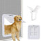 CEESC Zanzariera per Cani (Dimensioni Esterne 43 cm x 37 cm), zanzariera per Animali Domestici con Serratura per Cani e cagnolini, Porta per Cani per Porta con Schermo (L, Bianca)