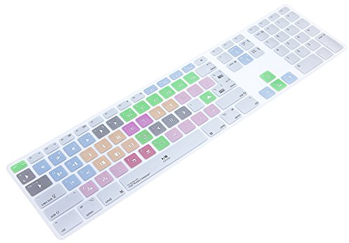 WYGCH Ultradünne Tastatur-Schutzhülle aus Silikon für Mac-Tastatur mit Kabel, MB110LL/B (A1243), Ziffernblock (für Avid Media Composer)