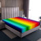 Regenbogen Spannbetttuch 90x200cm Bunt Streifen Spannbettlaken Multicolor Regenbogen Microfaser Bettlaken für Kinder Junge Jugendliche Spannbetttuch Mädchen Frauen Hell Regenbogen Spannbettlaken