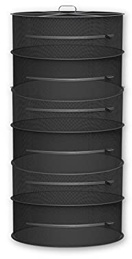 AC Infinity Herb Drying Rack, 6-Layer Hanging Mesh Net for Plants, Seeds, and Buds, 60cm Diameter Fit in Grow Tents Closets Hydroponics, 24-Inch