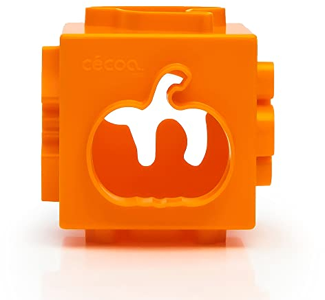 CÉCOA • Cube Emporte-Pièce Halloween 6 Formes • Citrouille, Fantôme, Chat, Chauve-Souris, Tête de Mort, Chapeau de Sorcière • Biscuits, Sablés, Pâte à Sucre • Facile à Nettoyer