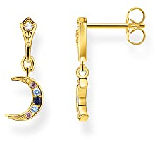 Thomas Sabo Ohrringe Royalty Mond farbige Steine vergoldetes Silber H2204-959-7