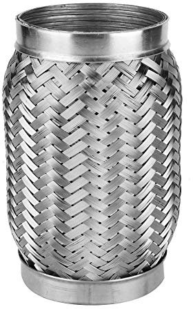 Tuyau d'échappement flexible en acier inoxydable de 3 x 6 pouces avec tuyau ondulé interne pour flexible echappement inox 76mm f