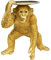 Kare Design Deko Figur Butler Playing Chimp, Gold, Accessoire, Tierfigur, handgearbeitet, Artikelhöhe 52cm