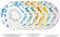 Home Tie&Bright - Vajilla de 18 piezas, material de porcelana, lavable en lavavajillas, elegante y moderno, multicolor