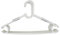 CABLEPELADO - Pack 8 Perchas de plástico Organizador con Barra pantalón - Ganchos Ropa - Ahorro de Espacio - organización Armario - sin Olor - Blanco