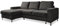 MIUFORM Ecksofa mit Schlaffunktion und Bettkasten | Lofty Lilly | Wohnladschaft Couch Schlafcouch Wohnzimmer Gästezimmer | Cord-Stoff Metallfüße (Grau, Links ausgerichtet)