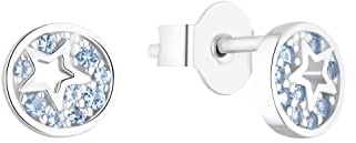 s.Oliver Ohrstecker 925 Sterling Silber Mädchen Kinder Ohrschmuck, mit Zirkonia synth., Silber, Stern, Kommt in Schmuck Geschenk Box
