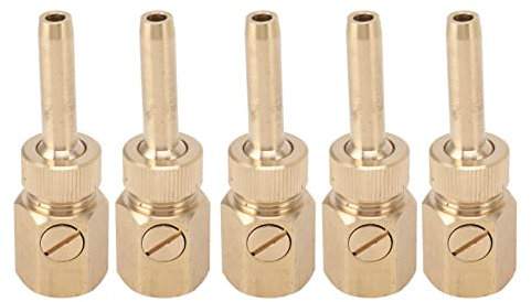 Haofy 5PCS Piscine Laiton Deck Jet Buse, Fontaine Buse Fontaine Pulvérisation d'eau Tête D'arrosage Buse Injection Directe G1 / 2in Filetage Intérieur