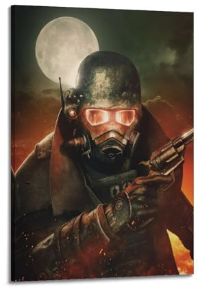 Therapi Fallout New Vegas Courier VI - Póster decorativo de pared en lienzo e impresión artística moderna para dormitorio familiar, 24 x 36 pulgadas (60 x 90 cm)