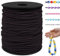 LEREATI Filo Elastico per Braccialetti Resistente 1.5mm x 100m Cordino Elastico Fili per Braccialetti, Cordoncino per Collane, Filo Elastico per Cucire Fai da Te Perline (Nero)