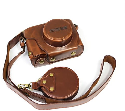 INKPO Étui personnalisé pour appareil photo Fujifilm X100V, X100F, avec coque batterie et sangle (X100V)