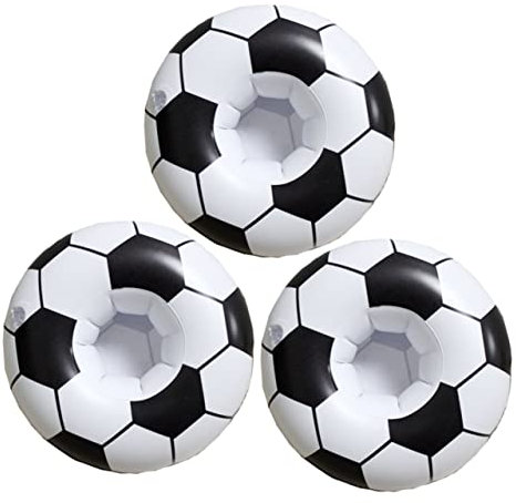 TOYANDONA Inflatable Cup Holder Beach Backdrop 3 Units Football Decorations Drink Holder for Sports