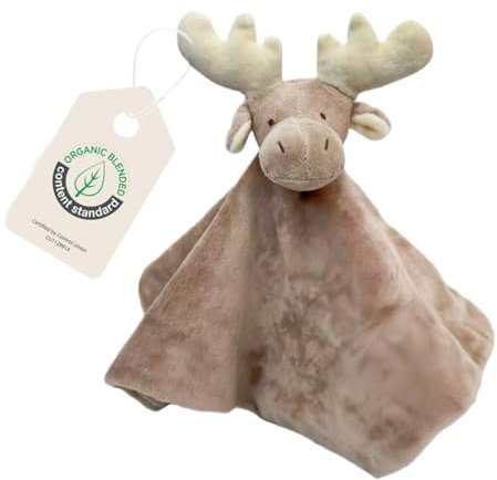 Cute Since 1999 Baby Schnuffeltuch & Kuscheltier ab 0 Monate - Rentier Schmusetuch für Junge & Mädchen - Sachen & Geschenk für Neugeborene - Bio Tier Kuscheltuch & Schnüffeltücher - 35 x 35 cm