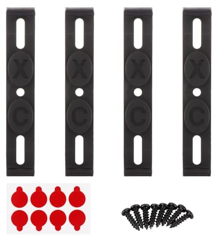 ASelected 4 Pcs Number Plate Holder, 118x19mm Frameless License Plate Frame Universal Number Plate Fixings, Weatherproof Clip Number Holder for Cars
