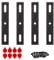 ASelected 4 Pcs Number Plate Holder, 118x19mm Frameless License Plate Frame Universal Number Plate Fixings, Weatherproof Clip Number Holder for Cars