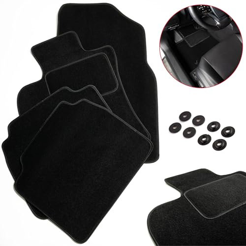 DIKEL Fußmatten Auto - Autoteppich Velours - 4er Set - Original Design - Genaue Passform - Classic - Schlingenvelours - Kompatibel mit KIA Ceed I