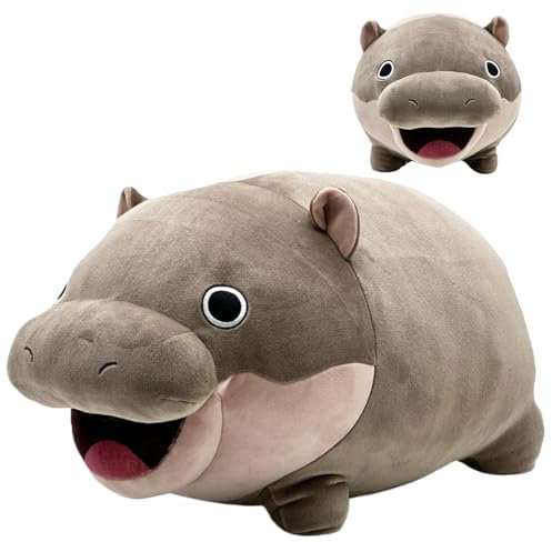 Generisch Plüsch Puppe | 42cm Baby MUH Deng Plüschtier | Süßes Zwerghippo Plüschtier Spielzeug für Fans | Plüschtier Dekokissen | Weiches -Stofftierkissen für Kinder