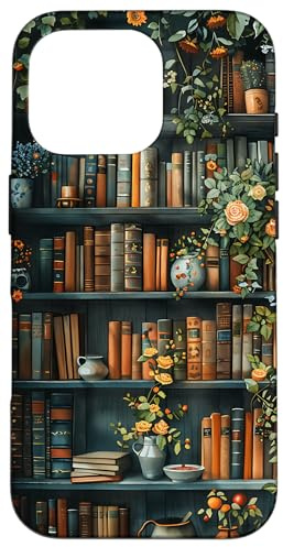 Books and Coffee Vintage Library Case for iPhone 16 Pro
