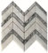 (10 Fliesen) Mosaik Fliese Marmor Naturstein Chevron Carrara Silver poliertes Marmor Mosaik Marble für BODEN WAND BAD WC DUSCHE KÜCHE FLIESENSPIEGEL THEKENVERKLEIDUNG BADEWANNENVERKLEIDUNG Mosaikmatte