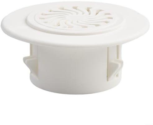 Zeroupshop Cubierta de ventilación de aire redonda de plástico, cubierta de rejilla de ventilación, rejilla de ventilación de aire acondicionado, cubierta de plástico PP de ventilación circular (50