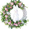 Osterhasen-Behang-Kranz, künstliche Blumenkranz, Oster-Türkranz, türkranz frühling, Rattan Deko Kranz, für Haustür Fenster Wand (A)