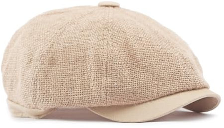 Dalababa Baskenmütze Herren, 8 Panel Schiebermütze Einstellbar Newsboy Gatsby-Hut Schirmmütze, Retro Atmungsaktive Barett Cap Unisex für Sommer, 55-59 cm
