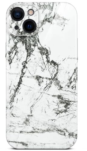 ONEFLOW Bliss - Cover per iPhone 14, effetto marmorizzato, con protezione per fotocamera, motivo marmorizzato, colore: Bianco/Grigio