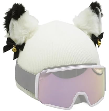Ski Decoration Gear, Skateboard Head Cover, Ski Helmet Covers, Cat Ears Wrap, 1-2cm Difference in Size, Perfect for Adding a Unique and Personal Touch to Your Winter Sports Gears