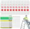 Ladder Tags, Waterproof Ladder Inspection Tags Record Kit, 10 Holders, 10 Nylon Cable Ties and 20 Ladder Inspection Tag Inserts, Fit All Ladder Types and Other Equipment, Suitable for Indoor Outdoor