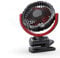 Clip on Fan Battery Powered,Small Portable USB Rechargeable Powerful Desk Table Fans,360 Degree Rotating Folding,Mini Quiet Personal Cooling Fan Clip on Car/Baby Pram Buggy Stroller Bed Pushchair,Red