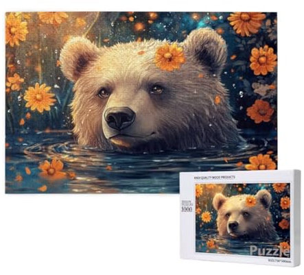 BraunbäR Puzzle 2000 Teile Erwachsene, Groß Puzzle Blume Muster Design, Holz Jigsaw 99x70cm Size mit Geschenkboxverpackung for Wanddeko Wohnzimmer, Geschenke für Frauen, Geschenke für Männer,Model430