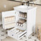 A ALFRESCOOL Armadio da bagno da 50 cm, con lavabo, completamente laccato, ripiano per porta, cassetto silenzioso con grande capacità, ripiano regolabile, lavabo in ceramica