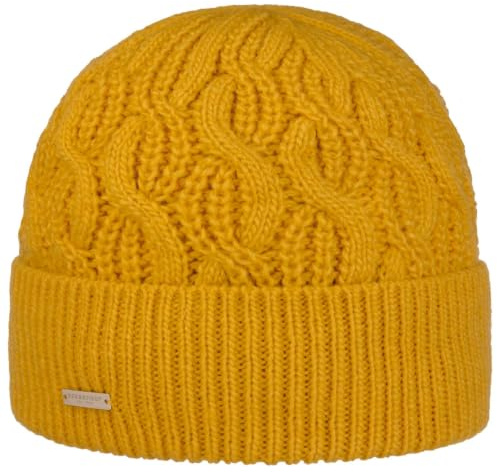Seeberger Landesta Umschlagmütze Strickmütze Damenmütze Wintermütze Beanie Damen - mit Umschlag, Futter Herbst-Winter Winter