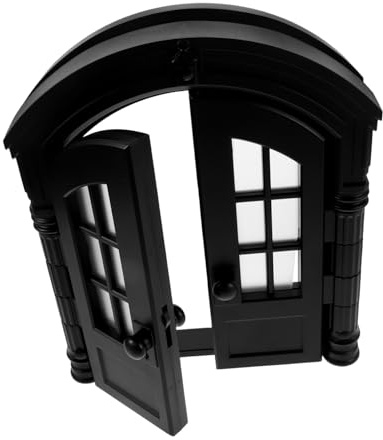 TOYANDONA Pet Gate mit Katzenklappe Doppelt Öffnende Innentür für Katzen und Kleine Hunde Einfache Werkzeug Einsetzbar für Innenbereiche Robustes Schwarzes Design