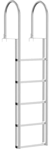Gecheer Anodized Aluminum Removable Dock Ladder - Non-Slip Steps, Ergonomic Design, Ideal for Outdoor Use Model42011355