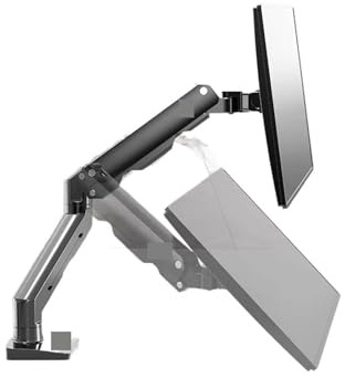 NBYGSC G60 mechanischer Federarm, 27–45 Zoll, 5–16 kg, gebogener Bildschirm, Desktop-Monitorständer, extra breiter Monitorständer mit USB-Anschluss